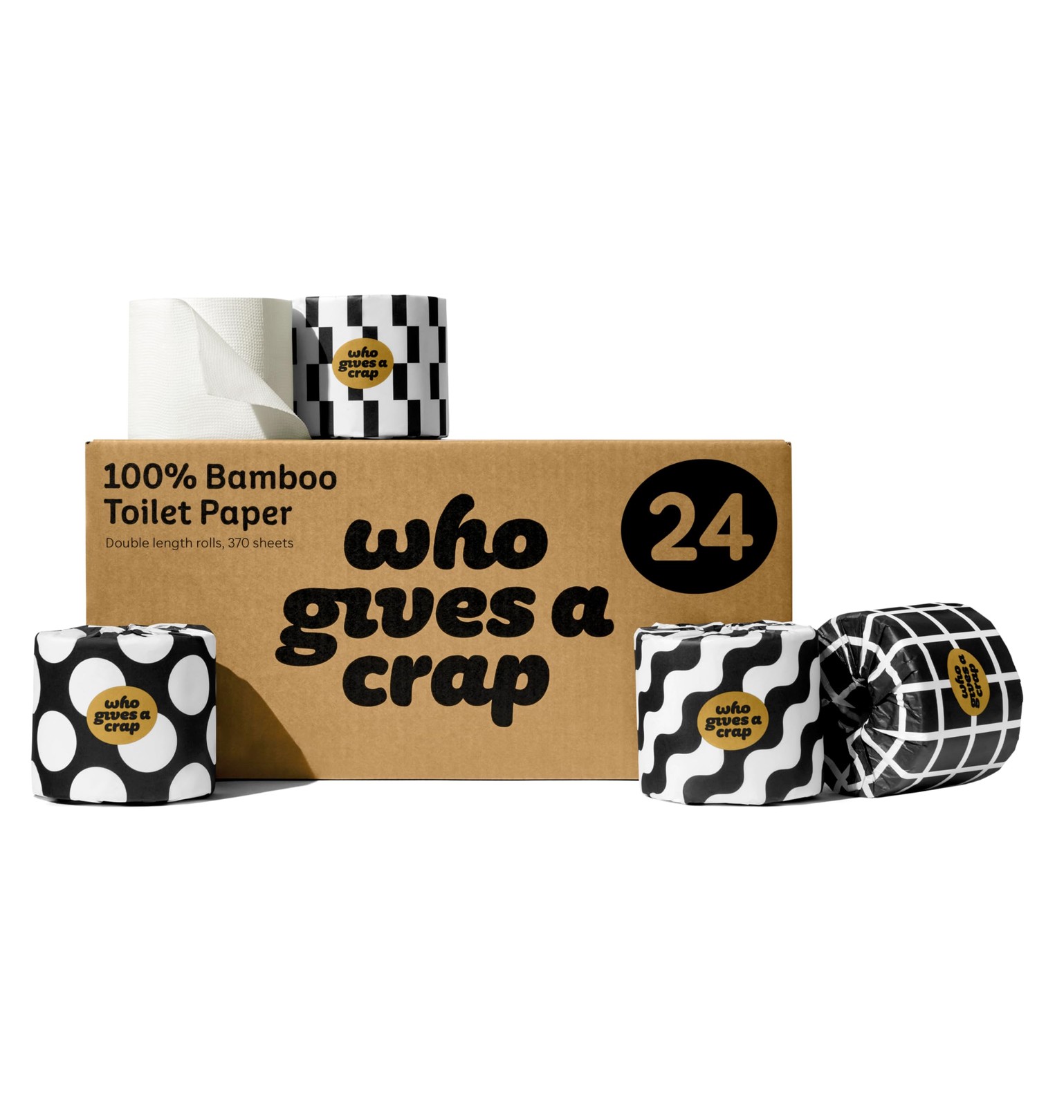 Who Gives A Crap – Premium Bamboo, Twice as Long, Toilet Roll, Box of 24
