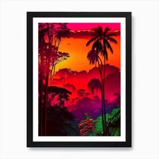 The Amazon Rainforest Pop Art 2 Art Framed Wall Art Poster Canvas Print Picture