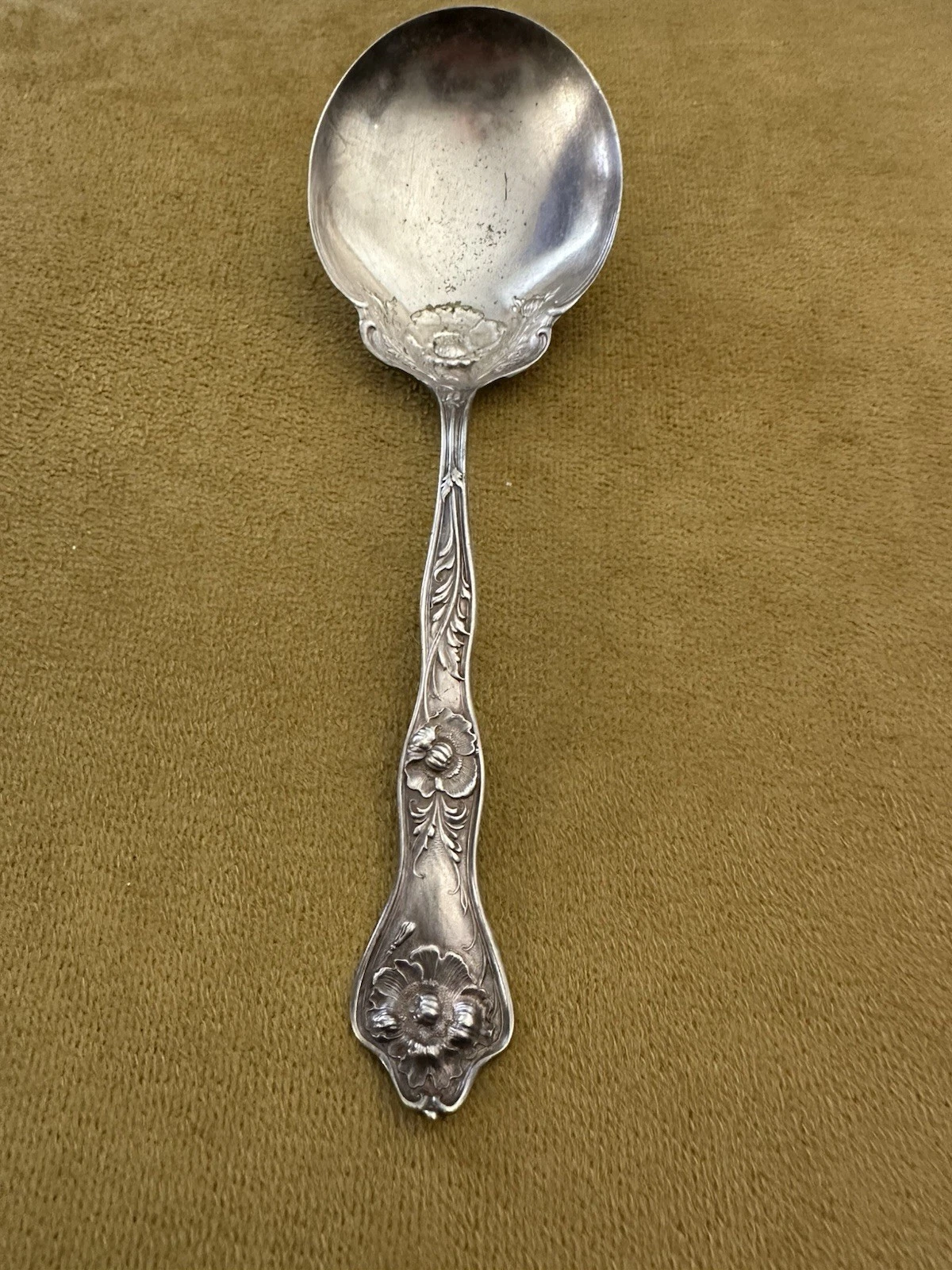 Antique 1914 Reed & Barton Poppy Silver Plated Casserole Spoon
