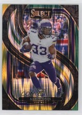 2024 Panini Select Premier Level Green & Yellow Shock Prizm Aaron Jones 1lm5