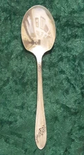 Vintage Oneida Tudor Plate "Queen Bess II" Sugar Spoon - 6 1/8" - VG