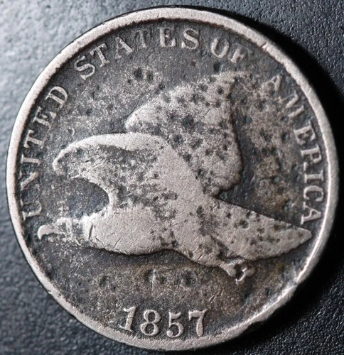 1857 FLYING EAGLE CENT - VG VERY GOOD Details