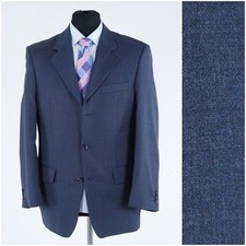 Mens CANDA Size UK 40S Navy Blue Wool Sport Coat Blazer Jacket