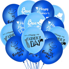60PCS Happy Father'S Day Party Latex Balloons - Fathers Day/Best Dad Ever Party