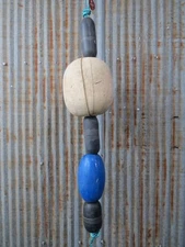 5 Old Fish Net Floats 26 Inches Long Fishing Buoys Bouys Tiki Hut Bar  -(SF618)