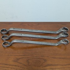 Vintage Craftsman Usa Double Box End Deep Offset Wrench Set Sae 3 Pieces Read