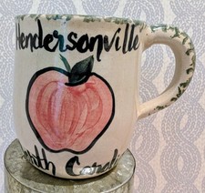 Hendersonville North Carolina Mug Hand Turned Painted For Mast General Store NC