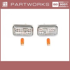 2x Seitenblinker für PORSCHE 911 G 964 993 924 944 968 KLAR +Birnen ORANGE
