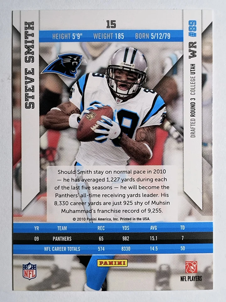 2010 Epix #15 Steve Smith - Image 2 of 2