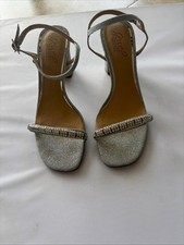 Jewel Badgley Mischka Sandals Ankle Stap Rhinestones Size 7