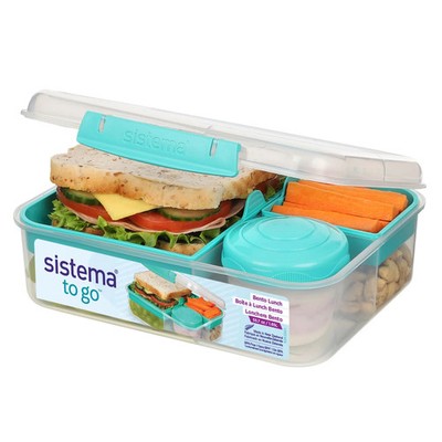 Sistema Bento Box TO GO | Lunch Box with Yoghurt  Minty Teal