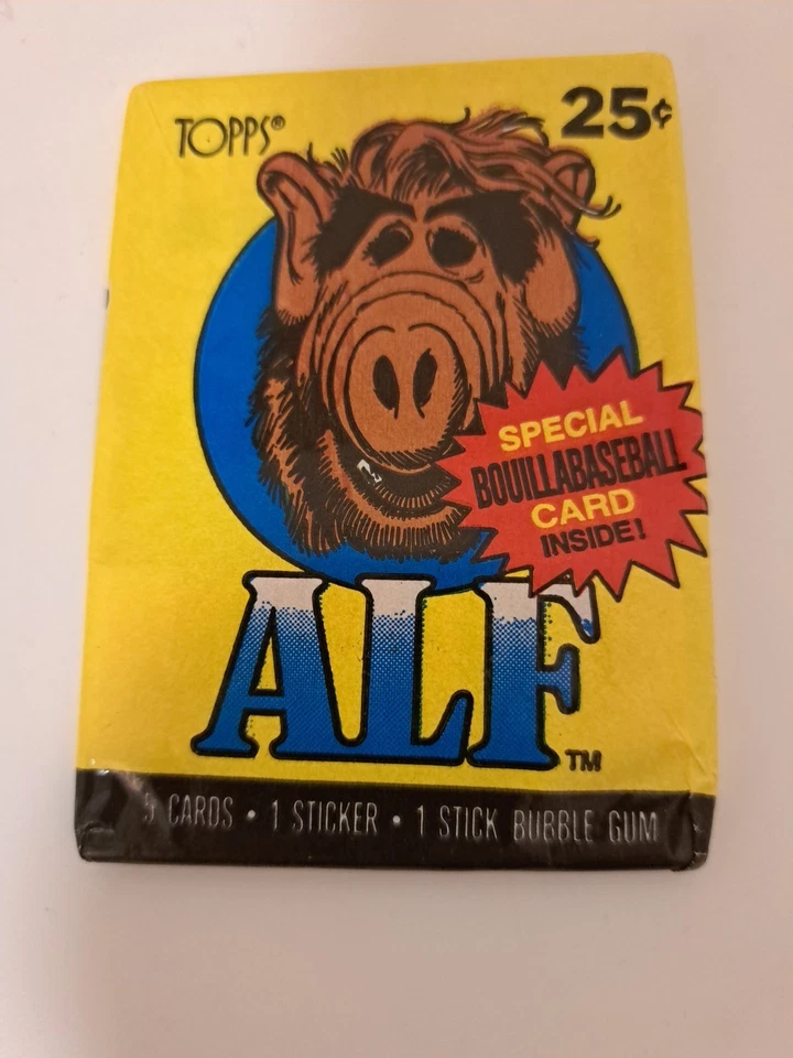 Tarjetas de béisbol y goma de mascar Topps Alf vintage sin abrir Foto 2 de 3