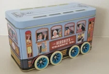 Vintage 2000 Hershey's Collectible canister #2 trolley Tin (empty)
