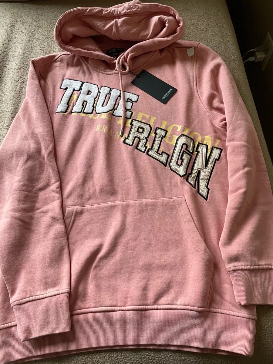 True religion top hoodie pink