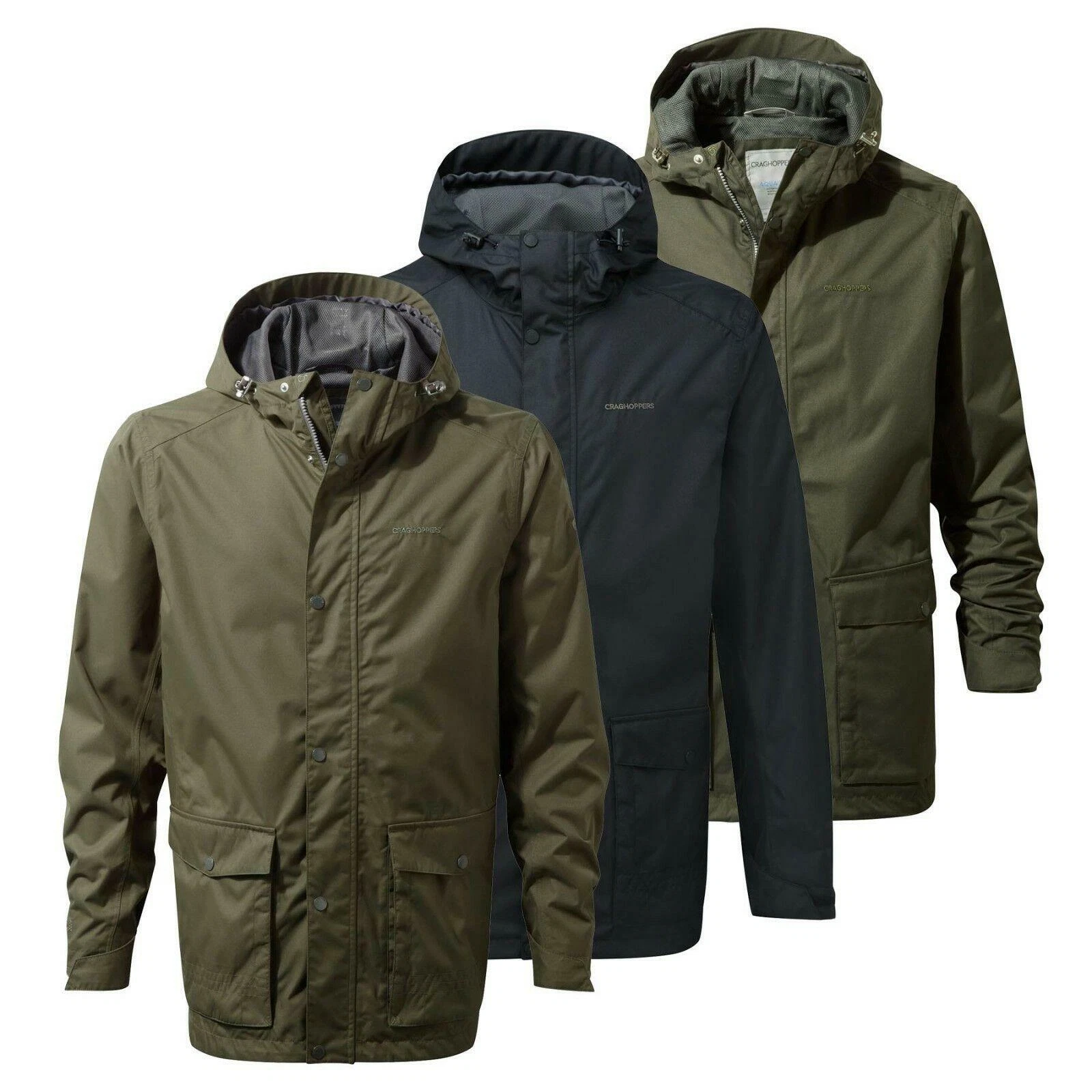 Craghoppers Mens Classic Kiwi Waterproof Jacket Hooded Coat Breathable 7 Pockets
Opens in a new wind