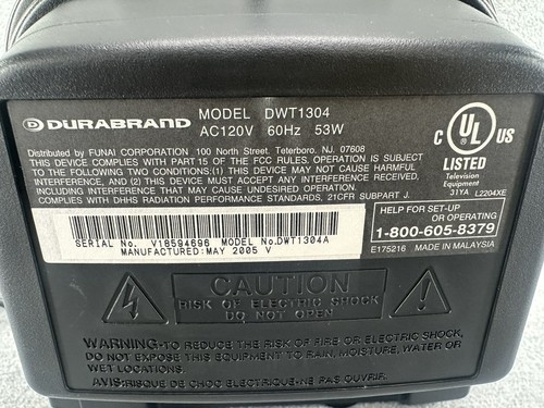 DURABRAND DWT1304 - Vintage 13" TV W/ Remote Gaming TV TESTED FOR POWER ONLY - Picture 18 of 24