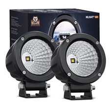 Nilight Led Light Pods 2PCS 3Inch Flood Round Led Offroad Fog Light