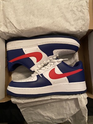 Air Force Blue With Red Swoosh