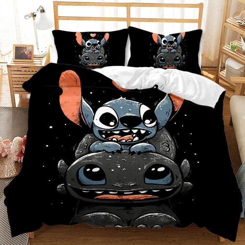 Juego de funda nórdica 3D How To Train Your Dragon funda de almohada Single Double DE - Imagen 17 de 17