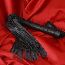 42cm PU Leather Bondage Whip Flogger Tassel Spanking Paddle BDSM Slave Cosplay