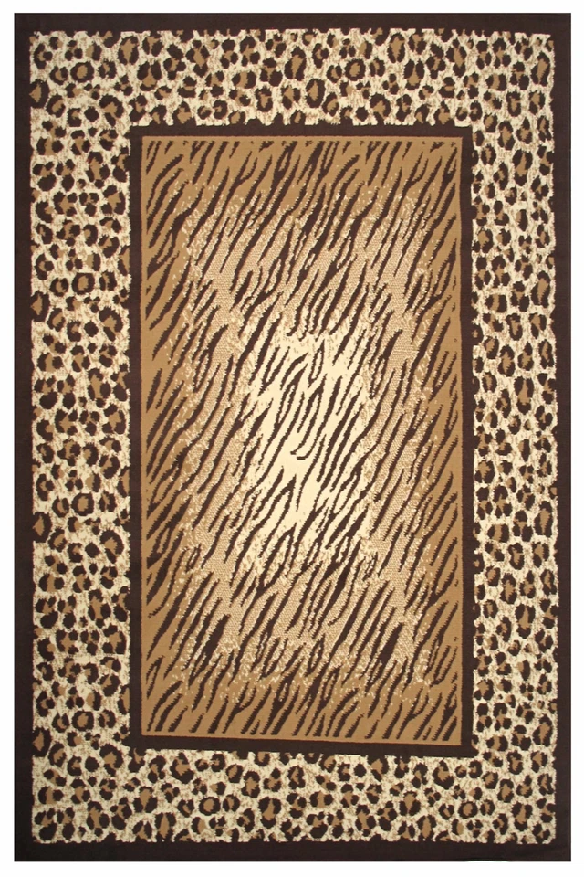 5x7 Area Rug Wild Animal Cat Skin Design Tiger Leopard Panther Jaguar Safari - Image 2 of 2