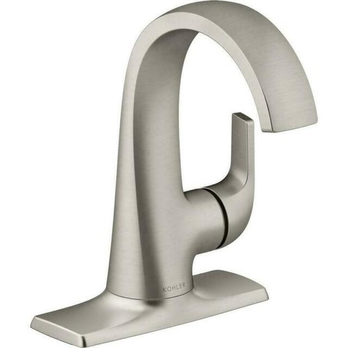 KOHLER Cursiva Single Hole SingleHandle Bathroom Faucet in Vibrant
