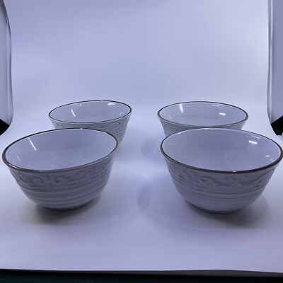 Pfaltzgraff Trellis White Soup/Cereal Bowl 6