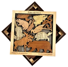 Forever Wild -Animals of the Adirondacks wood brain teaser puzzle - original USA