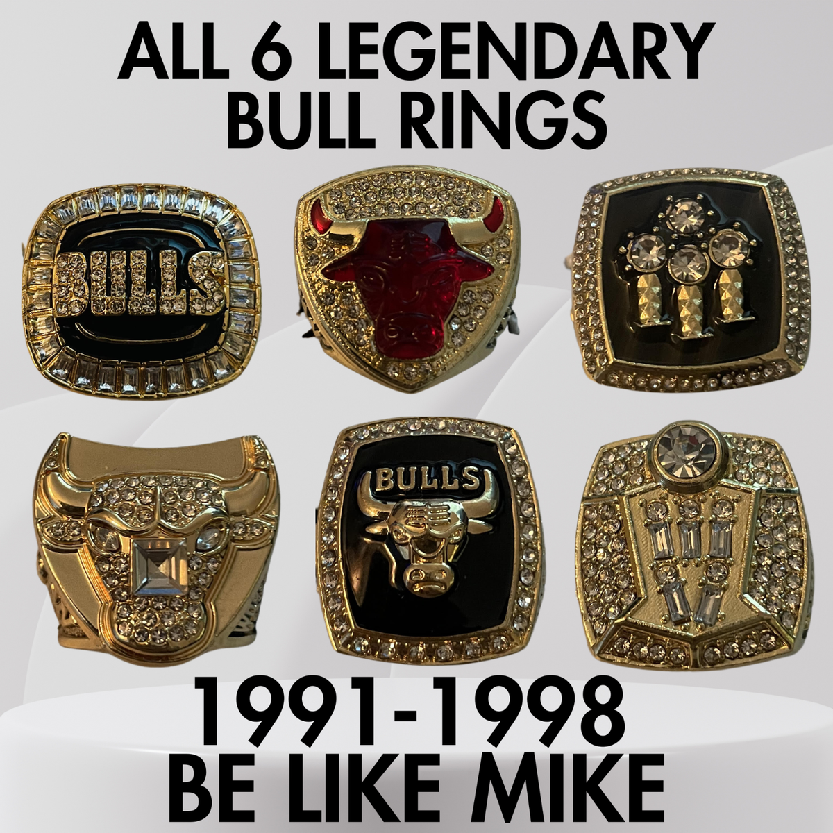 Michael Jordan-Bulls Championship 6 Ring Set OR SINGLE RINGS SIZE