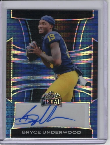 2025 LEAF METAL BRYCE UNDERWOOD ROOKIE/RC AUTO #3/4 *BLUE PULSAR*