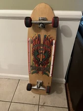 Rare Longboard Skateboard Bulldog Art Dog Town