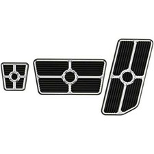 Billet Specialties 198625 Universal Grooved Pedal Kit Black Anodized