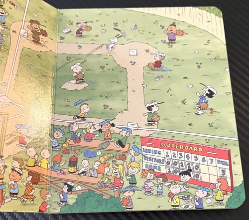 2018 Little First Look and Find Peanuts Snoopy Mini Hardcover Board Book Pi Kids - Picture 4 of 5