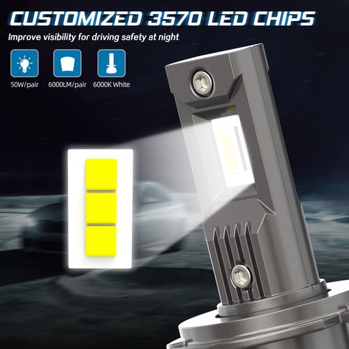 Bombillas de faros LED H7 haz bajo para Mitsubishi Outlander PHEV 2018-2022 brillantes - Imagen 3 de 9