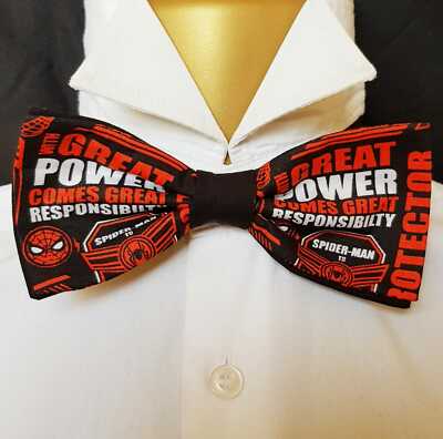Spiderman Marvel Superhero Spidey Sense Bow Tie Hair Bow Prom Bowtie Dickie