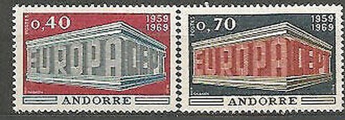 Andorra – Französische Post Briefmarken 1974 Europa (Nr. 258-259) Postfrisch MNH – Sammlerqualität Von Prophila