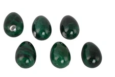 Green Alabaster Stone Eggs 6 Piece Set