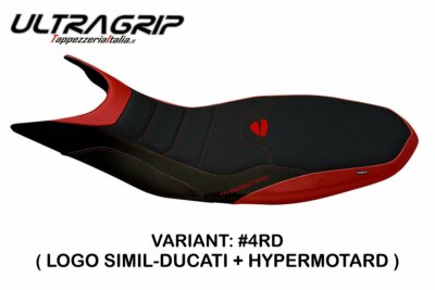 Ducati Hypermotard 939  Tappezzeria Italia Red Seat cover Anti slip Design