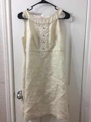 lilly pulitzer Gold Dress Sz