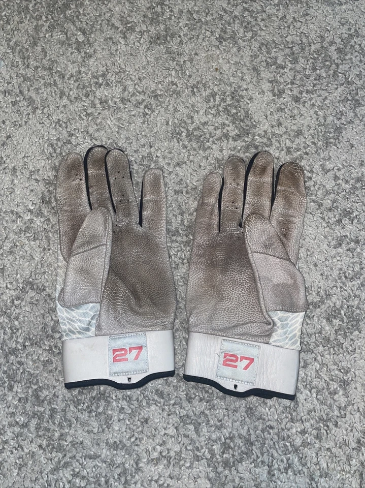 GUANTES DE BATEO NIKE FORCE ELITE MLB ANAHEIM ANGELS #27 EDICIÓN PROFESIONAL MIKE TROUT GRIS Foto 3 de 4