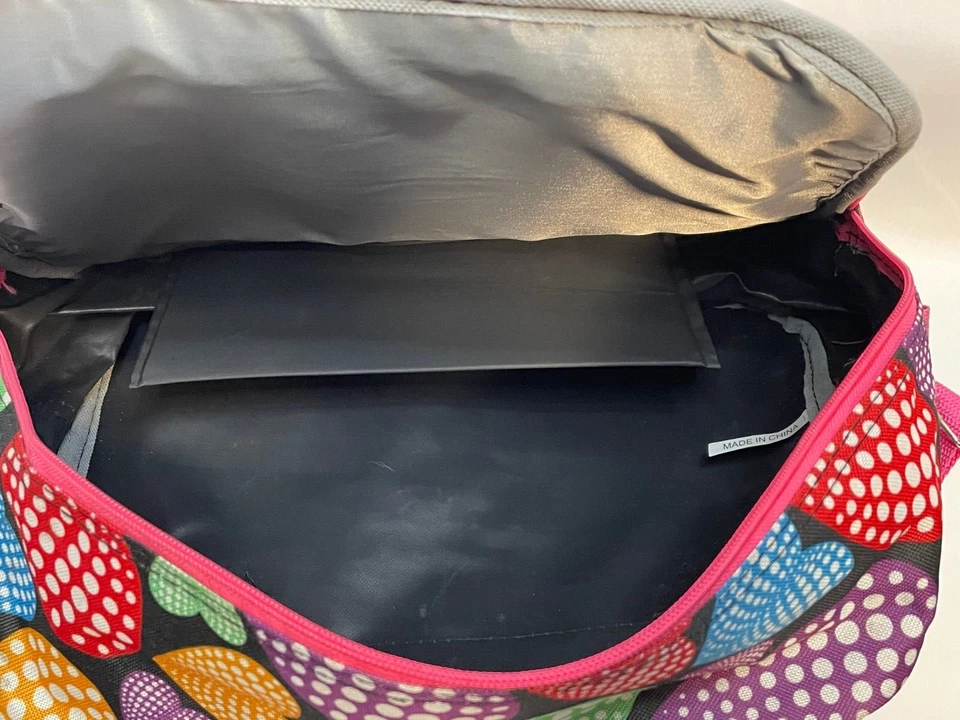 Rockland Bolso de Mano Bolsa de Viaje Estuche para Portátil Equipaje Correa para el Hombro Corazones Foto 3 de 4