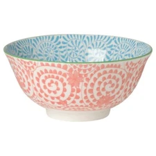 Now Designs 6" Stamped Bowl, Orange Swirl/Blue (5043002)