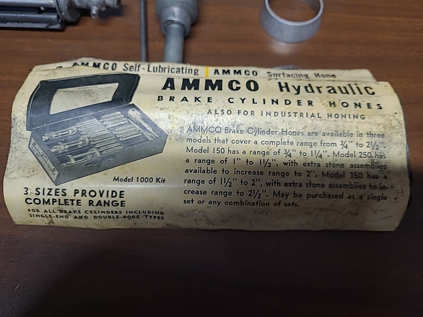 Ammco Hydraulic Cylinder GrinderSelf Lubricating w/ Case eBay