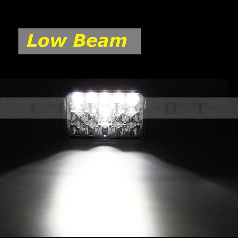 2 светодиодные фары 4x6 дюймов 75 Вт с дневными ходовыми огнями для Chevrolet S10 1997 1996 1995 R10 1987 - Изображение 3 из 4