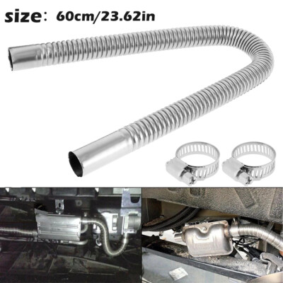 24 Inch Diesel Heater Exhaust Pipe & Muffler - Stainless Steel Parking Heater Extension