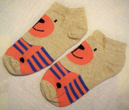 HAPPY SMILING DOG Women Fun Casual Novelty No-Show Ankle Socks 9-11 - Picture 5 of 12