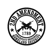 Vinyl Decal for Window - 2nd Amendment, America's Original Homeland Security