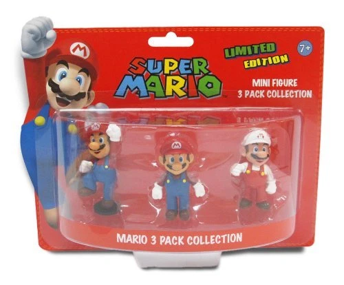 SUPER MARIO - Colección De Figuras De Acción Super Mario 3 Pack ORIGINAL