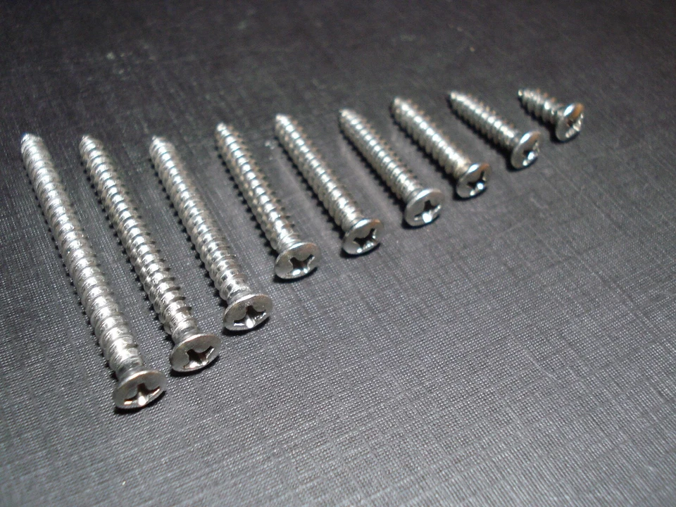 90 pcs #8 w/#6 phillips oval garnish moulding screws stainless for Plymouth - Image 2 of 3