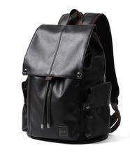 Leather Backpack for Men Fits 15.6" Laptop Vintage Backpacks Waterproof Draws...